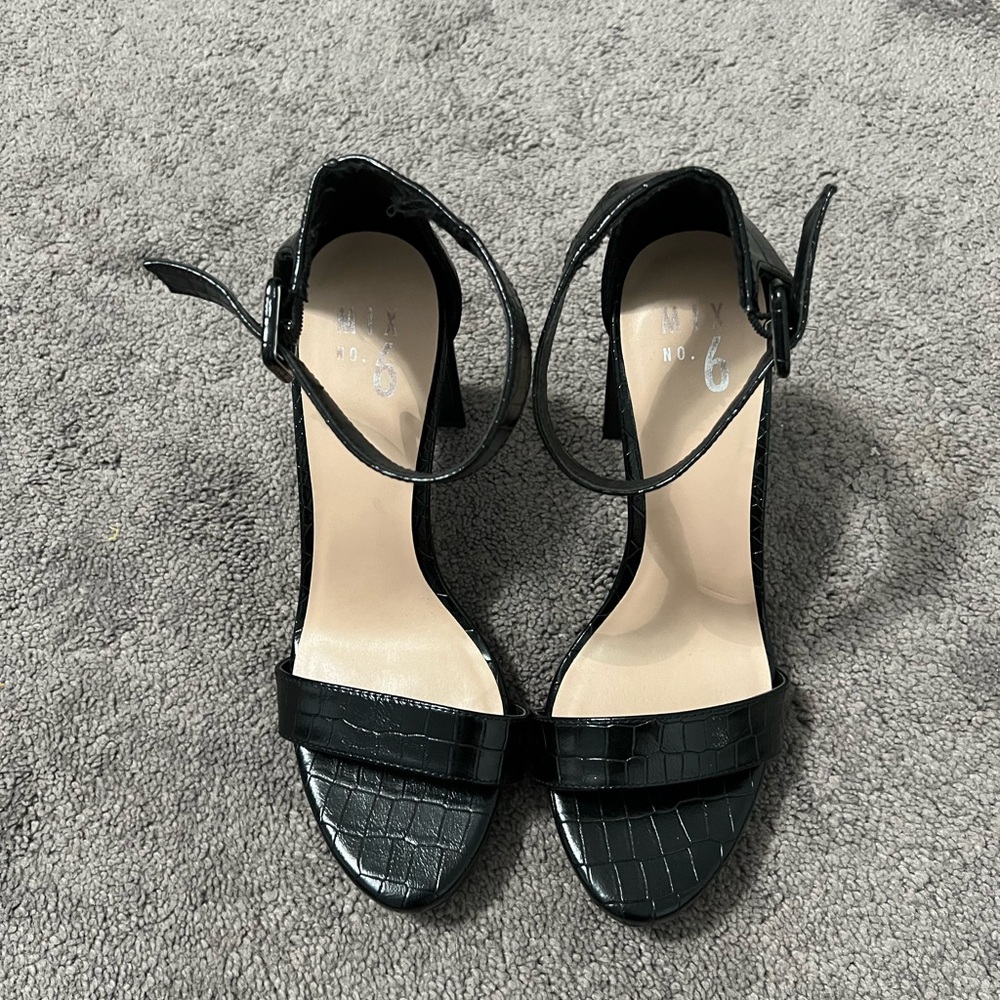 Elegant Black Strappy Heels